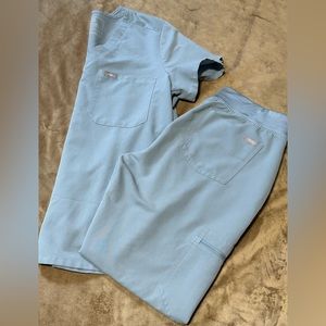 Figs Catarina and Zamora Set Dusty Blue